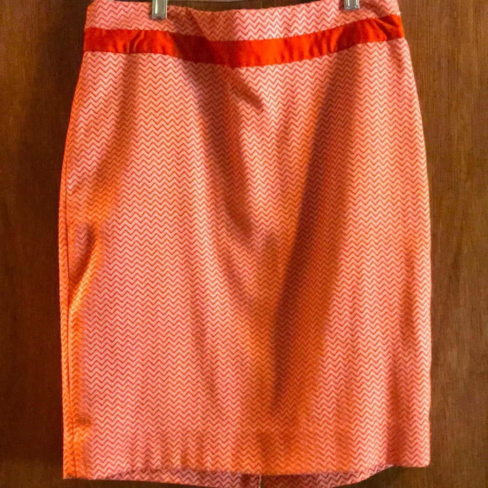 Orange chevron skirt